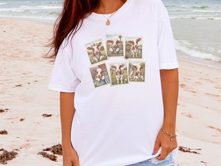 Vintage Postage Stamp Cows funny shirt - photo 4