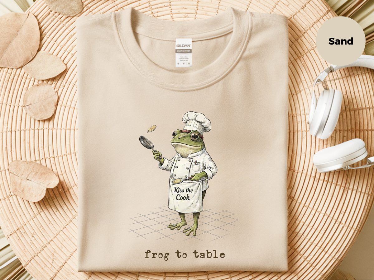 Frog To Table Parody Chef Frog Sustainable Eating Culinary Tee