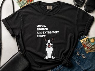 Derpy Boston Terrier doodle dog shirt - photo 2