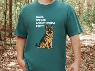 Derpy German Shepherd doodle dog shirt - photo 7
