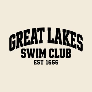 Great Lakes Swim Club 1656 Vintage Varsity Swim Team Tee Shirt