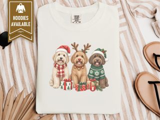 Christmas Goldendoodle Dog Trio doodle dog shirt - photo 8