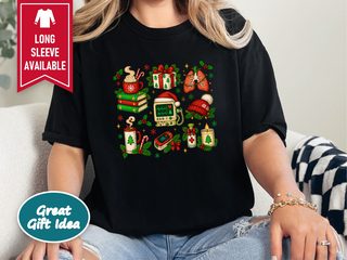 Festive Medical Holiday Icons funny shirt - photo 4