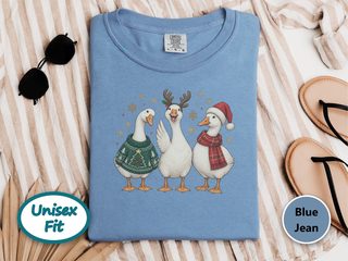 Festive Geese Christmas Trio funny shirt - photo 7