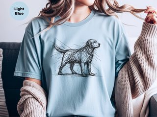 Labrador Retriever Sketch funny shirt - photo 5