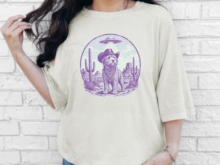 Vintage Goldendoodle Ufo doodle dog shirt - photo 8