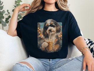 Aussiedoodle Iced Coffee Cool Dog doodle dog shirt - photo 1