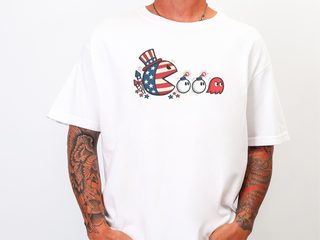 Patriotic Arcade Hero Chasing Lit Bombs funny shirt - photo 2