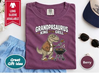 Grandpasaurus King Of Grill T-rex funny shirt - photo 6