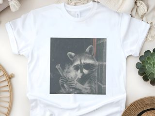 Raccoon Hitting A Bong funny shirt - photo 5