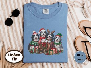 Sheepadoodles In Christmas Sleigh doodle dog shirt - photo 8