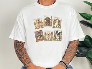 Country Dog Postage Stamps funny shirt - photo 2
