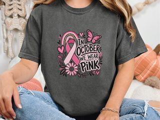Pink Ribbon Butterfly Boho Rainbow funny shirt - photo 5