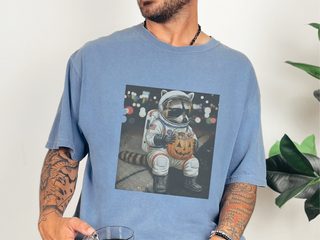 Raccoon Astronaut Halloween Treat funny shirt - photo 5
