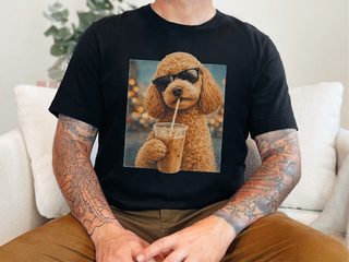 Labradoodle Iced Coffee Cool Dog doodle dog shirt - photo 2