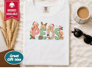 Christmas Peds Golden Retriever Puppies funny shirt - photo 1