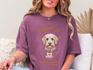 Coffee And Schnoodles doodle dog shirt - photo 3