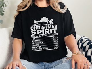 Christmas Spirit Nutrition Label funny shirt - photo 3