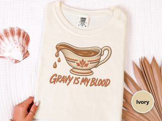 Gravy Is My Blood Embroidery funny shirt - photo 8