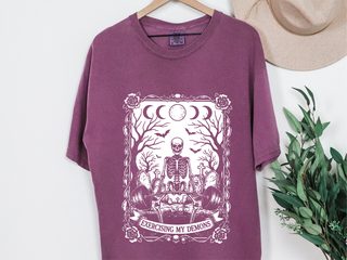 Skeleton Weightlifting Graveyard Art funny shirt - photo 4