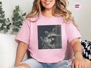 Raccoon Hitting A Bong funny shirt - photo 4