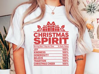 Christmas Spirit Nutrition Label2 funny shirt - photo 1