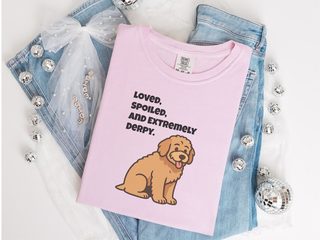 Derpy Golden Retriever doodle dog shirt - photo 4