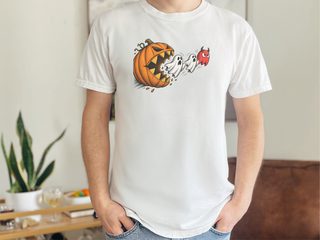 Scary Pumpkin Eating Ghosts funny shirt - photo 1