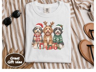 Festive Aussiedoodle Trio doodle dog shirt - photo 1