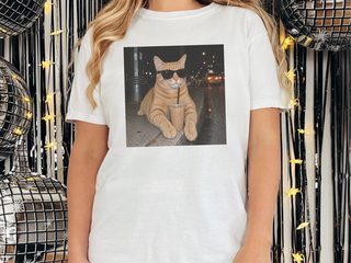 Cool Orange Cat Iced Coffee funny shirt - photo 1