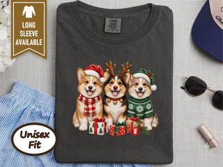 Christmas Corgis Holiday Trio doodle dog shirt - photo 4