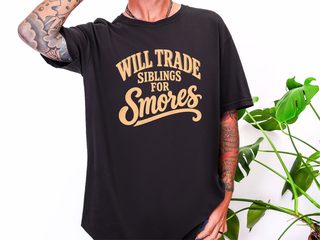 Will Trade Siblings For Smores Typography funny shirt - photo 5