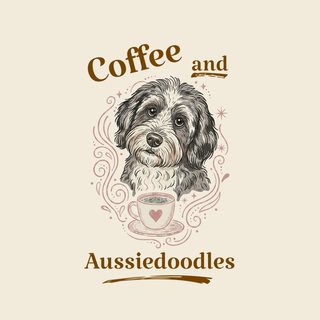 Coffee And Aussiedoodles Comfort Colors Tee - Vintage Dog Shirt