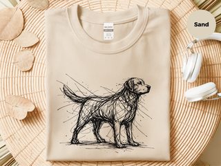 Labrador Retriever Sketch funny shirt - photo 2