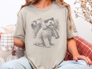 Cockapoo Drinking Beer doodle dog shirt - photo 8