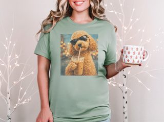 Cockapoo Iced Coffee Cool Dog doodle dog shirt - photo 6