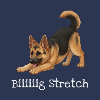 German Shepherd Big Stretch T-Shirt | GSD Dog Lover Comfort Colors Tee
