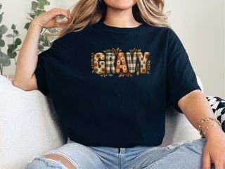 Floral Plaid Gravy Lettering funny shirt - photo 4