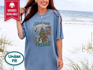 Silent Night Triage Christmas Scene funny shirt - photo 5