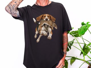 Beagle Hunting Wild Rabbit doodle dog shirt - photo 3