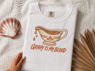 Gravy Is My Blood Embroidery funny shirt - photo 2