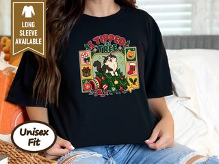 Cat Tipped Christmas Tree doodle dog shirt - photo 3