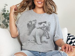Maltipoo Drinking Beer doodle dog shirt - photo 2
