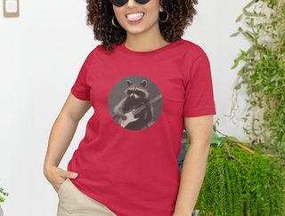 Raccoon Playing Electric Guitar funny shirt - photo 4