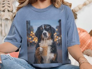 Comfort Colors Bernese Mountain Dog Iced Coffee Cool Dog doodle dog shirt - photo 6