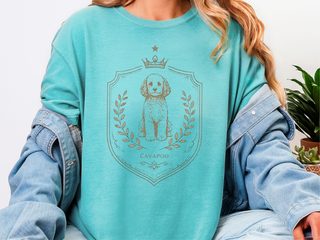 Comfort Colors Cavapoo Royal Crest doodle dog shirt - photo 8
