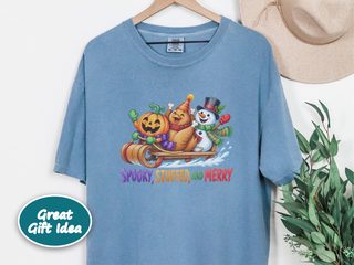 Spooky Stuffed And Merry Watercolor Sleigh Ride funny shirt - photo 6