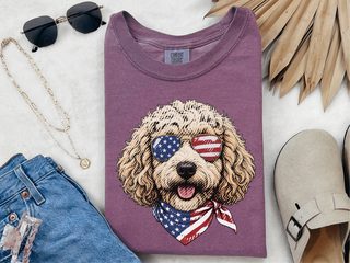 Patriotic Maltipoo Usa Flag doodle dog shirt - photo 4