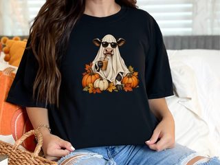 Ghost Cow Iced Coffee Pumpkin funny shirt - photo 4