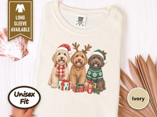 Christmas Labradoodle Trio doodle dog shirt - photo 8
